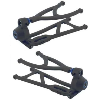 RPM True-Track Rear A-Arm Conversion Set (Black): Traxxas Revo