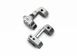 Aluminum 25 Degree Caster Blocks, Left & Right (Titanium Anodized): Jato