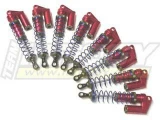 Integy MSR4 Piggyback Shock Set (8) (Red): T-Maxx .15, 2.5, 3.3, & E-Maxx