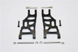 GPM Black Aluminum Front Suspension Arms for 2WD Slash Rustler Stampede