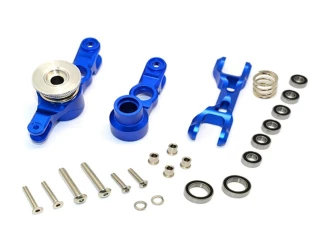 GPM Blue Aluminum Steering Bellcrank Assembly & Servo Saver for X-Maxx