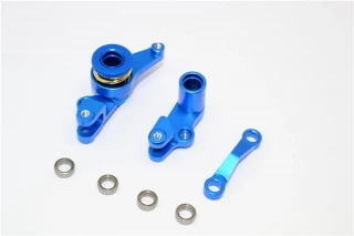 GPM Blue Aluminum Steering Bellcrank & Servo Saver for 4x4 Slash Rustler Stampede Rally