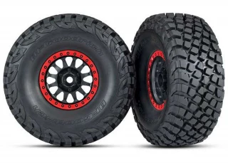 Traxxas UDR BFGoodrich Baja KR3 Tires on Black/Red Method Race Wheels (2)