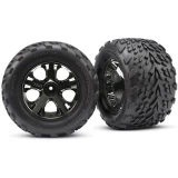 Traxxas Front All-Star Black Chrome Wheels w/Talon Tires: Stampede VXL