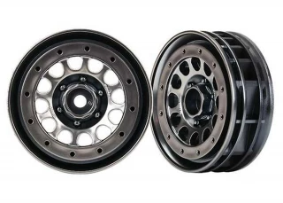 Traxxas Method 105 1.9" Black Chrome Beadlock Wheels (rings sold separately)