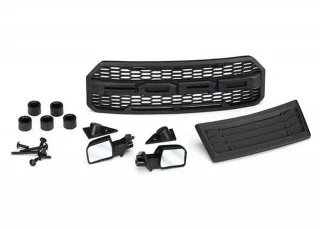 Traxxas 2017 Ford Raptor Body Accessories (Grill, hood insert, side mirrors, & mounting hardware)