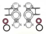 Integy Evolution-3 Aluminum Steering Blocks w/Bearings (2) (Silver): Revo 3.3