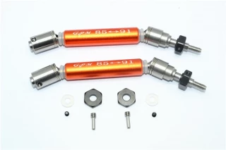 GPM Orange Stainless Steel & Aluminum Front CVD Driveshaft Set w/Hex for 4x4 Slash Rustler Stampede Rally