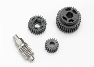 Traxxas Gear set, transmission (includes 18T, 25T input gears, 13T idler gear (steel), 35T output gear, M3x13.75 screw pin)