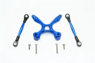 GPM Blue Aluminum Rear Stub Axle Stabilizer & Tie Rods for 4-Tec 2.0