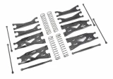 Traxxas X-Maxx Black WideMaxx Suspension kit - Includes Front & Rear Suspension Arms, Front Toe Links, Driveshafts, Shock Springs