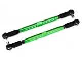 Traxxas X-Maxx Green 7075-T6 Aluminum Toe Link TUBES (157mm) (2) w/Rod Ends & Hollow Balls