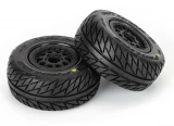 Pro-Line Street Fighter Tires & Renegade Wheels (Black): Slash 4x4