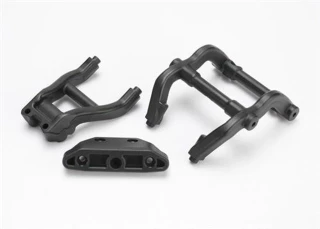 Traxxas Wheelie bar mounts/ rear skidplate (black)