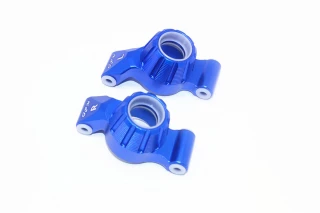 GPM Blue Aluminum Rear Stub Axle Carriers for Maxx 4S