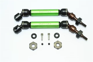 GPM Green Steel & Aluminum Front CVD Driveshaft Set w/Hex for 4x4 Slash Rustler Stampede Rally