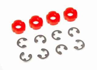 Traxxas GTS Shock Damper Red Pistons & E-Clips for TRX-4 TRX-6