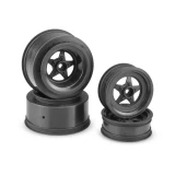 JConcepts Startec Street Eliminator FR & Rr Wheel Set for Traxxas 2WD Slash & Bandit
