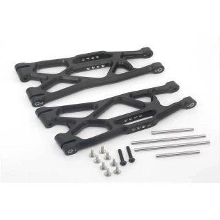 GPM Aluminum Lower Suspension Arms (Fr/R) for X-Maxx (Black)