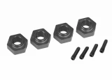 Traxxas TRX-4 TRX-6 Charcoal Gray 6061-T6 Aluminum 12mm Hex Wheel Hubs w/Screw Pins