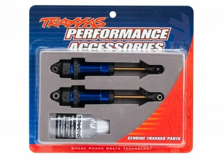 Traxxas Blue GTR XX-Long Shocks w/PTFE-Coated Bodies & TiN Shafts (assembled w/o springs) (2)