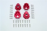 GPM Red Aluminum Outer Portal Drive Housings Fr & Rr for TRX-4