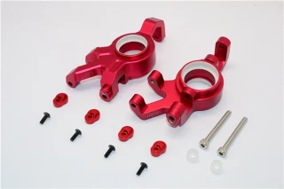 GPM Red Aluminum Front Steering Blocks & Pin Retainers for X-Maxx