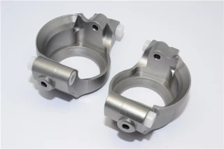 GPM Gunmetal Aluminum Front Caster Blocks C-Hubs for X-Maxx