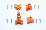 GPM Orange Aluminum Front & Rear Axle Mount Set for Suspension Links on TRX-4