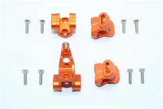 GPM Orange Aluminum Front & Rear Axle Mount Set for Suspension Links on TRX-4