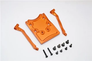 GPM Orange Aluminum Rear Skid Plate Set for 2WD Stampede