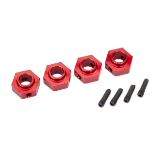 Traxxas TRX-4 Red 6061-T6 Aluminum 12mm Hex Wheel Hubs w/Pins