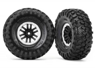 Traxxas TRX-4 1.9 Canyon Tires on Satin Beadlock-Look Wheels (2)