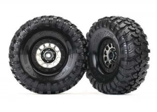 Traxxas Method 105 Black Chrome 1.9 Beadlock Wheels & Canyon Trail Tires