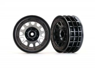 Traxxas Method 105 2.2" Black Chrome Beadlock Wheels (rings sold separately)