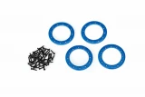 Traxxas Blue Aluminum 1.9" Beadlock Rings (4) w/2x10 Capscrews (48)