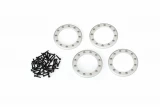 Traxxas Satin Aluminum 1.9" Beadlock Rings (4) w/2x10 Capscrews (48)