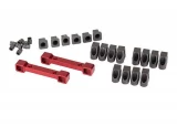 Traxxas 4-Tec 2.0 Red Aluminum Suspension Arm Mounts w/Hinge Pin Retainers & Inserts