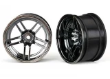 Traxxas 4-Tec 2.0 Split Spoke 1.9 Wide Black Chrome Rear Wheels (2)