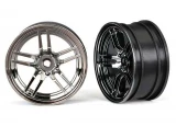 Traxxas 4-Tec 2.0 Split Spoke 1.9 Black Chrome Front Wheels (2)