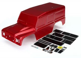 Traxxas TRX-4 Red Land Rover Defender Painted Body w/Decals