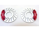 Hot Racing Aluminum Brake Disk w/Red Caliper for 1/16 E-Revo (Requires VXS2101 Knuckle)