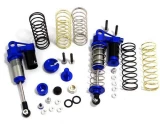 Hot Racing Blue Aluminum 90mm Piggyback Front Shocks for Slash 2WD, Stampede 2WD, Rustler