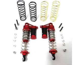 Hot Racing Red Aluminum 90mm Piggyback Front Shocks for Slash 2WD, Stampede 2WD, Rustler