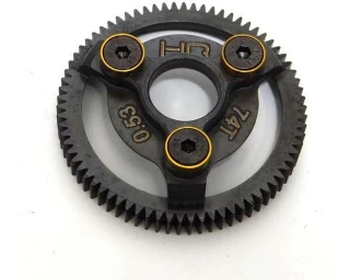 Hot Racing Hardened Steel 74T 48P Spur Gear for Slash 2WD, Stampede 2WD, Rustler, Bandit