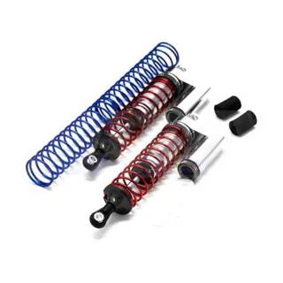 Integy MSR9 Front Piggyback Shock set (2) for the Traxxas Stampede, Rustler & Slash (Silver)