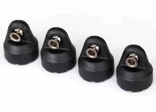 Traxxas 4-Tec 2.0 Black Shock Caps with Hollow Balls (4)