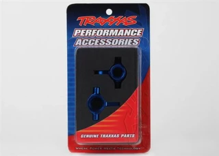 Traxxas Steering blocks, 6061-T6 aluminum, left & right (blue-anodized)