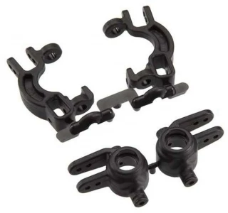 RPM Black Steering & Caster Blocks for Traxxas Slash 4x4, Stampede 4x4, Hoss 4x4, 1/10 Rally, Telluride