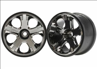 Traxxas Black Chrome All Star 2.8" Wheels for Nitro Front